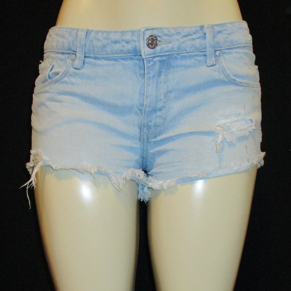 Forever 21 L. A. Distressed Blue Jeans Shorts